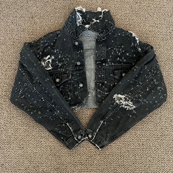 Carmar forested cropped denim jacket - Picture 1 of 3